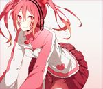  alternate_color bad_id bad_pixiv_id ene_(kagerou_project) headphones heart kagerou_project long_hair moi_(mo_i45) pink_eyes pink_hair solo twintails 