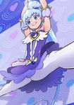  alternate_form armpits arms_up ballerina blue_eyes blue_hair clenched_teeth cure_princess hair_ornament happinesscharge_precure! haruyama_kazunori heart heart_hair_ornament long_hair magical_girl pantyhose precure sherbet_ballet shirayuki_hime solo spread_legs teeth twintails very_long_hair white_legwear 