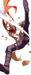  anbu hatake_kakashi kebei leaf male_focus mask naruto naruto_(series) ninja scar scarf silver_hair solo sword weapon younger 