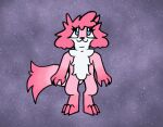  3_toes 4_fingers animated anthro blue_eyes closed_smile ear_flick eyeliner feet female fingers fur gradient_fur hair looking_at_viewer loop makeup mammal mouth_closed mustelid otter phoebe_(psykwol) pink_body pink_fur pink_hair psykwol smile solo standing tail tail_motion tailwag toes trans_(lore) trans_woman_(lore) white_body white_fur 