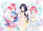  2girls bad_id bad_pixiv_id bikini brother_and_sister cousins highres magi_the_labyrinth_of_magic midriff mizumura5 multiple_girls navel otoko_no_ko ren_hakuei ren_kougyoku ren_kouha siblings swimsuit 