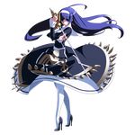  ahoge blue_eyes blue_hair dress ecole fighting_stance french-bread full_body high_heels highres huge_ahoge left-handed long_hair official_art orie_(under_night_in-birth) pantyhose rapier shoes solo spikes standing stiletto_heels sword tiptoes transparent_background under_night_in-birth very_long_hair weapon white_legwear yoshihara_seiichi 