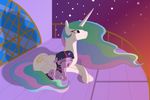  absurd_res cute equine female feral friendship_is_magic hi_res horn horse mamandil mammal my_little_pony pony princess_celestia_(mlp) twilight_sparkle_(mlp) unicorn winged_unicorn wings young 