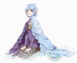  blue_hair cape earrings fi humanization jewelry pantyhose pointy_ears ruebird sitting solo the_legend_of_zelda the_legend_of_zelda:_skyward_sword 