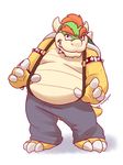  bowser chubby eclipsewolf male mario_bros nintendo solo suspenders video_games 