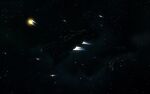  3d caldari_state_(eve_online) commentary dark dark_background english_commentary eve_online fleet flying heavy_fighter_(eve_online) highres military_vehicle missile_pod outdoors realistic science_fiction space spacecraft star_(sky) starfighter starry_sky_background vankaiser vehicle_focus 