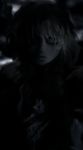  dark fang futon_(kitsune_tsuki) greyscale highres monochrome remilia_scarlet solo touhou vampire 