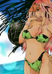  bad_id bad_pixiv_id bikini day food fruit long_hair macross macross_frontier net oka_(thanmore3cm) sheryl_nome solo swimsuit visor_cap watermelon 