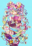  abstract bad_id bad_pixiv_id colorful detached_sleeves flower hatsune_miku heart highres long_hair morino_mao musical_note necktie skirt solo thighhighs twintails vocaloid zettai_ryouiki 