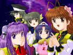  antenna_hair bad_anatomy blue_hair brown_eyes brown_hair clannad cosplay forte_stollen forte_stollen_(cosplay) fujibayashi_kyou furukawa_nagisa galaxy_angel ibuki_fuuko ichinose_kotomi milfeulle_sakuraba milfeulle_sakuraba_(cosplay) mint_blancmanche mint_blancmanche_(cosplay) multiple_girls normad parody purple_hair ranpha_franboise ranpha_franboise_(cosplay) sakagami_tomoyo vanilla_h vanilla_h_(cosplay) 