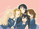  akiyama_mio animal_ears bad_id bad_pixiv_id black_eyes black_hair blonde_hair blue_eyes blush brown_eyes brown_hair cat_ears closed_eyes eyebrows hairband hirasawa_yui k-on! kotobuki_tsumugi kumichou_(kumichoubox) long_hair multiple_girls nakano_azusa school_uniform short_hair tainaka_ritsu yellow_hairband 