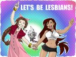  aerith_gainsborough cloud_strife final_fantasy final_fantasy_vii funny happy macro smile tifa_lockhart yuri 