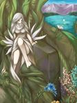  bad_id bad_pixiv_id barefoot copyright_request flower lake nature sky solo suulabo 