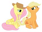  absurd_res alpha_channel applejack_(mlp) equine female feral fluttershy_(mlp) friendship_is_magic hi_res horse mamandil mammal my_little_pony pegasus pony wings 