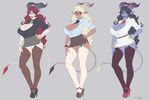  2014 big_breasts blonde_hair breasts clothed clothing demon eyewear female glasses hair horn human legwear lipstick liveforthefunk long_hair mammal pointy_ears stockings 