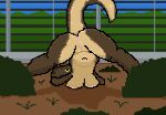5up3rfr34k anthro anus aroused ass_up belly breasts breasts_against_ground brown_body butt countershade_torso countershading dinosaur dirt electric_fence female genitals jack-o'_pose jurassic_park looking_back navel nipples nude plant pose prehistoric_species presenting presenting_anus presenting_hindquarters presenting_vulva reptile rexy_(jurassic_park) saurischian scalie shrub slightly_chubby solo tail tan_belly theropod thick_thighs tyrannosaurid tyrannosauroid tyrannosaurus tyrannosaurus_rex universal_studios vulva yellow_sclera