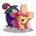  cherrim cherrim_(overcast) cherrim_(sunshine) full_body looking_at_viewer mistray-art no_humans numbered open_mouth pokemon pokemon_(creature) signature simple_background white_background 