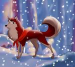  balto_(film) bandanna canine dog female feral husky jenna katikut looking_at_viewer mammal solo 