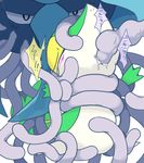  blush bound eyes_closed forced forced_oral goo_inflation nintendo oral oral_sex pok&eacute;mon sex snivy tentacles tentacruel video_games winte 