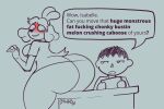 2021 animal_crossing anthro asking bawko big_butt blush breasts butt butt_focus canid canine canis clothing describing_butt desk digital_drawing_(artwork) digital_media_(artwork) domestic_dog dress duo embarrassed english_text female full-face_blush furniture hair half-closed_eyes holding_object huge_butt human humor isabelle_(animal_crossing) looking_at_another's_butt looking_back male mammal monochrome narrowed_eyes nintendo on_desk open_mouth profanity requesting scut_tail shih_tzu short_tail signature simple_background sitting sitting_on_desk sketch speech_bubble spot_color table tail talking_to_another text thick_thighs toy_dog underbutt unimpressed unprofessional_behavior verbose_text villager_(animal_crossing)