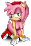  amy_rose breasts female looking_at_viewer nipples sega solo sonic_(series) squinty003 