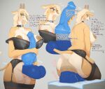 2026 2_horns absurd_res aki_(snk) anal anal_fluids anal_knotting anal_masturbation anal_penetration anal_prolapse antelope anthro anus areola big_breasts big_butt black_bra black_clothing black_underwear blonde_hair bodily_fluids bovid bra breasts butt choker clothing dialogue dildo drooling eyebrows eyelashes eyes_closed female garter_belt garter_straps genitals green_eyes grey_background hair heart_eyes heart_symbol hi_res holding_dildo holding_object holding_sex_toy horn huge_breasts huge_dildo huge_penetration japanese_text jewelry knot knotted_dildo knotting legs_together legwear long_hair looking_at_viewer looking_pleasured mammal masturbation midriff necklace nipples open_mouth penetration prolapse saliva sex_toy simple_background snk_(artist) solo standing stockings text thick_thighs thigh_highs translation_request underwear vulva