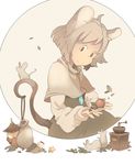  animal_ears bishamonten's_pagoda brown_eyes capelet cherry food fruit grey_hair jewelry koukou_(climacool) mouse mouse_ears mouse_tail nazrin pendant sack short_hair smile solo star tail touhou 
