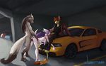  2014 anthro bat canine car clothing domination fellatio female group group_sex jacket male mammal nude oral oral_sex pants penetration sex spitroast stoopix threesome unknown_species vaginal wings wolf 