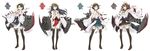  bare_shoulders black_hair boots brown_hair character_name dazzle_paint detached_sleeves full_body glasses hairband hao_(patinnko) haruna_(kantai_collection) hiei_(kantai_collection) highres japanese_clothes kantai_collection kirishima_(kantai_collection) kongou_(kantai_collection) long_hair md5_mismatch multiple_girls no_legwear nontraditional_miko open_mouth short_hair skirt smile thigh_boots thighhighs 