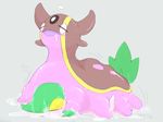  blush drooling eyes_closed gastrodon goo nintendo open_mouth pok&eacute;mon saliva slug snivy squishy sweat video_games winte 