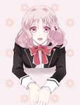  bow bowtie character_request diabolik_lovers hair komori_yui mii_(0726miya) mii_(793102) open_mouth pink pink_eyes solo 