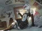  accents accessory alt alternative_fashion anthro bedroom belt big_(disambiguation) body chain character choker claws clothing costume cozy cutout fashion femboy feminine fluffy fluffyw0lf footwear fur furry gaming garter goth hair heart_symbol highs inside invalid_tag jewelry looking_at_viewer male messy necklace occult_symbol pawpads pentagram piercing pink playing_video_game poster riding_crop shy slim smile socks solo spikes straps stripes suggestive symbol tail thick thigh thighs top_(disambiguation) warmers whip white 