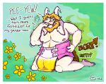 abdl anthro asgore_dreemurr beard blonde_hair bodily_fluids bovid caprine clothed clothing diaper facial_hair fart fart_cloud feces floppy_ears flower fluffy fur garden genital_fluids goat grass hair horn male mammal moobs nipples outside overweight overweight_male pink_diaper plant shrub slinkzstinkz smelly soiled_diaper soiling solo sound_effects stink_fumes text tongue tongue_out unclean_diaper undertale undertale_(series) urine used_diaper using_diaper wearing_diaper wet_diaper wetting wetting_diaper white_body white_fur yellow_flower