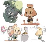 2026 alpaca animal_crossing anthro barefoot big_butt blonde_hair blush bodily_fluids bottomwear butt camelid canid canine canis chibi clothed clothing colored_sketch domestic_dog duo dwarfism feet female flat_chested floppy_ears fur hair haramikarubi human isabelle_(animal_crossing) japanese_text mammal miniskirt monotone_bottomwear monotone_clothing monotone_skirt multiple_images neck_ribbon nintendo open_mouth open_smile pear-shaped_figure pink_body pink_fur pink_hair reese_(animal_crossing) ribbons shih_tzu shirt short_hair shortstack shortstack_female simple_background sketch skirt smile string_bow sweat text thick_thighs topknot topwear toy_dog villager_(animal_crossing) white_background wide_hips yellow_body yellow_butt yellow_fur