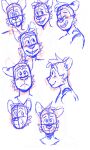  2025 3:5 anthro blush chuck_(p_rindustries) domestic_cat felid feline felis fur guide_lines hi_res laugh looking_at_viewer male male_anthro mammal mohawk p_rindustries side_profile sketch smile solo striped_body striped_fur stripes tail 