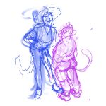  2025 anthro casual_nudity clothing domestic_cat felid feline felis footwear footwear_only freckles fur fuzzy fuzzy_tail guide_lines hat headgear headwear hi_res looking_at_viewer looking_back male male_anthro mammal mostly_nude nude osmond_(p_rindustries) p_rindustries pompadour sandals sandals_only shoes sketch slightly_chubby slim smile sun_hat wilt_(p_rindustries) 