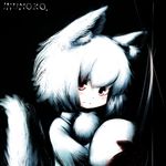  animal_ears artist_name bad_id bad_pixiv_id inubashiri_momiji inunoko. looking_at_viewer pom_pom_(clothes) red_eyes shield short_hair solo tail touhou white_hair wolf_ears wolf_tail 