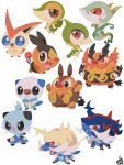  :< :d absurdres brown_eyes chibi chibi_only closed_mouth commentary_request dewott dot_nose double_v emboar fangs fire full_body highres hisuian_samurott no_humans nostrils open_mouth oshawott pignite pokemon pokemon_(creature) pokemon_focus red_eyes regional_and_normal samurott serperior servine signature simple_background smile snivy t_tsudaka tepig v victini white_background 