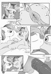 anus black_and_white comic cutie_mark dialog equine fearingfun friendship_is_magic horn incest kissing mammal monochrome my_little_pony penis pussy shining_armor_(mlp) teats text twilight_sparkle_(mlp) unicorn winged_unicorn wings 