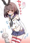  blush cosplay duplicate haguro_(kantai_collection) kantai_collection looking_at_viewer md5_mismatch minimaru shimakaze_(kantai_collection)_(cosplay) solo 