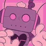  1boy animated animated_gif axis_(undertale_yellow) gloves highres lemonere looking_at_viewer looping_animation pink_theme robot solo undertale undertale_yellow upper_body utdr_(toby_fox) white_gloves 