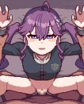  1boy 1girl animated animated_gif bar_censor blue_eyes bottomless censored commentary_request commission cum cum_in_mouth cum_in_pussy gakuen_idolmaster hetero idolmaster kaya_rinha long_hair looking_at_viewer osimder penis pixel_art pov purple_hair sex skeb_commission twintails vaginal 