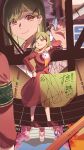  4girls absurdres armband breasts brown_dress brown_shoes cd commentary dress full_body green_armband green_hair grin hasu_no_sora_school_uniform highres hinoshita_kaho holding holding_cd holding_marker legato_(love_live!) loafers long_hair long_sleeves looking_at_viewer love_live! love_live!_hasu_no_sora_jogakuin_school_idol_club marker medium_breasts medium_dress multiple_girls multiple_views murano_sayaka neckerchief ogami_sachi ogami_sachi_(post-graduation_casual) orange_neckerchief osawa_rurino piririi pleated_dress revealing_layer ribbed_sweater sailor_collar sailor_dress school_uniform shoes smile socks standing sweater tears tears_from_one_eye virtual_youtuber white_sailor_collar white_socks white_sweater winter_uniform yellow_eyes 