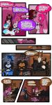 absurd_res anthro bdsm bdsm_gear blush blush_lines bodily_fluids boots bottomwear bound breasts breath carriage chastity_cage chastity_device chest_harness clothing cobalt_(tatsuchan18) collar comic cuff_(restraint) daisy_(tatsuchan18) dialogue digital_media_(artwork) dominant dominant_male duo english_text fake_tail felid female footwear gag genitals group halter hand_holding harness harness_gag head_harness hi_res hoof_boots lagomorph leporid male mammal metal_chastity_cage metal_collar multiple_scenes muzzle_(object) muzzled panting pants penis petplay ponyplay procyonid rabbit reins restraints roleplay shoes spade_(tatsuchan18) spades_(suit) submissive submissive_male suit_symbol tail tatsuchan18 text trio walking
