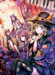  album_cover animal_ears bird black_hair bow braid brown_eyes brown_hair card cat_ears cat_tail cover extra_ears flower grey_eyes hair_bow hairband hat hat_ribbon kaenbyou_rin komeiji_koishi komeiji_satori multiple_girls organ_derwald piano_keys pink_eyes pink_hair red_eyes red_hair reiuji_utsuho ribbon shirt siblings silver_hair sisters skirt tail thighhighs third_eye touhou twin_braids wings zettai_ryouiki 