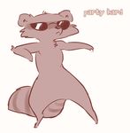  2014 ambiguous_gender animated dancing eyewear mammal raccoon salkitten solo sunglasses 