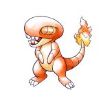  alien_(series) bilingual_commentary charmander claws english_commentary fire flame-tipped_tail french_commentary full_body fusion mixed-language_commentary no_humans open_mouth pokemon pokemon_(creature) sharp_teeth simple_background solo sugimori_ken_(style) tail teeth transparent_background xenomorph zombixel 