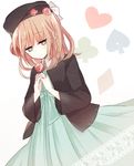  amnesia_(idea_factory) boyano brown_hair dress flower green_dress green_eyes hat heroine_(amnesia) 