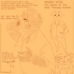 anthro aquatic armedantagonist bikini canid canine clothed clothing concept_art context_in_descripton dialogue domestic_pig female fish group half_naked male male/female mammal shark sketch suid suine sus_(pig) swimwear text trio two-piece_swimsuit writing_text
