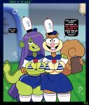  absurd_res accessory anthro aquatic belly big_breasts big_butt big_tail bikini bikini_top biped black_eyes blue_bottomwear blue_bra blue_clothing blue_underwear blurred_background bottomwear bra breasts brown_body brown_fur buckteeth butt clothing duo eastern_grey_squirrel eel eelie_applebottom employee employee_uniform eyelashes fan_character fast_food_employee fast_food_restaurant fast_food_uniform female female/female fingers fish fluffy fluffy_tail fur furgonomics green_body green_skin grey_squirrel hair hair_over_eye hat headgear headwear hi_res legwear lidded_eyes long_hair long_tail looking_at_viewer mammal midriff multicolored_body multicolored_fur necktie nickelodeon non-mammal_breasts one_eye_obstructed open_mouth open_smile pattern_bra pattern_clothing pattern_topwear pattern_underwear pencil_(object) pink_nose purple_hair raised_tail rodent sandy_cheeks sciurid skirt smile somescrub spongebob_squarepants standing stockings striped_bra striped_clothing striped_topwear striped_underwear stripes swimwear tail tan_body tan_fur teeth the_krusty_krab thick_thighs thigh_highs topwear tree_squirrel twitter two-piece_swimsuit two_tone_body two_tone_fur underwater underwear uniform water white_clothing white_hat white_headwear white_legwear white_topwear wide_hips 